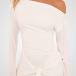 Jurk met Drapeer Mouwen – Maison Nova.