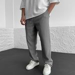Ribbed Tube Leg Trousers