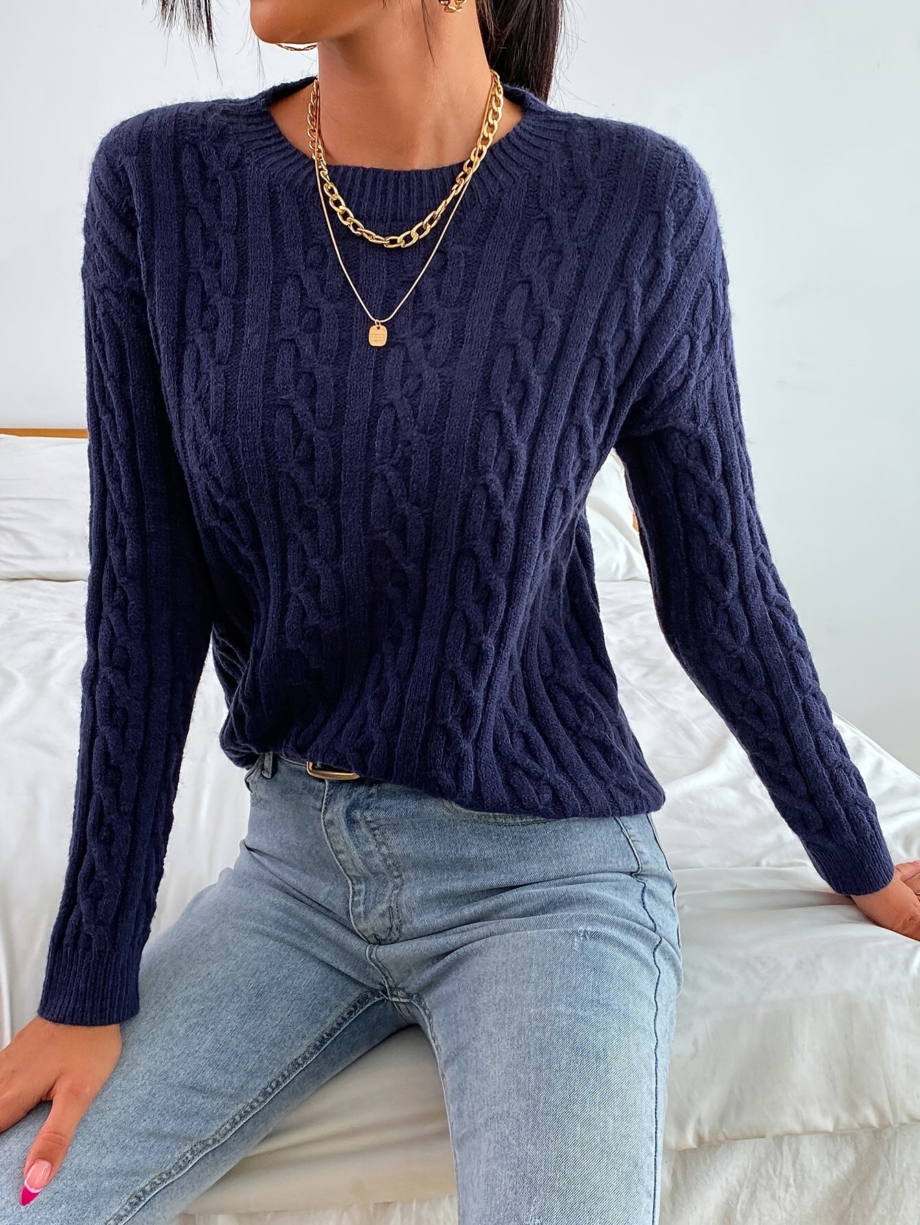 Maison Nova Cable Knit Sweater