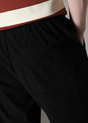 Geribde broek met rechte pijpen