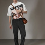 Ribbed Tube Leg Trousers