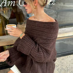 Maison Nova Oversized Off-Shoulder Sweater