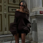 Maison Nova Oversized Off-Shoulder Sweater