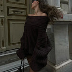 Maison Nova Oversized Off-Shoulder Sweater