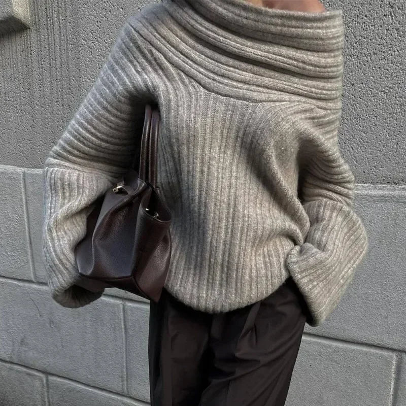 Maison Nova Oversized Off-Shoulder Sweater