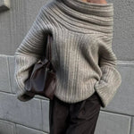 Maison Nova Oversized Off-Shoulder Sweater