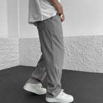 Ribbed Tube Leg Trousers