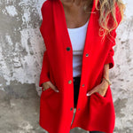 ELISA | Casual single-breasted blazer met capuchon