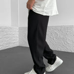 Ribbed Tube Leg Trousers