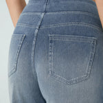 Elastische broek met hoge taille