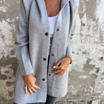 ELISA | Casual single-breasted blazer met capuchon