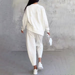 Top met Ronde Hals en Lange Mouwen & Broek – 2-delig