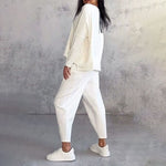 Top met Ronde Hals en Lange Mouwen & Broek – 2-delig