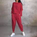 Top met Ronde Hals en Lange Mouwen & Broek – 2-delig