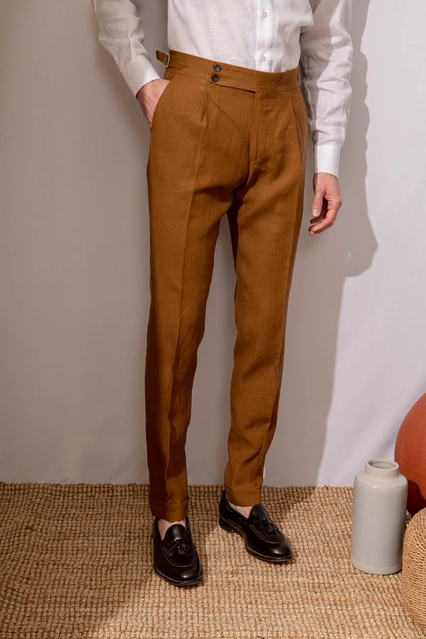 Men's solide kleur rechte casual broek