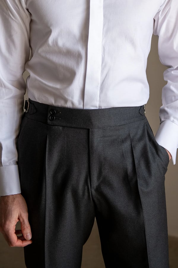 Men's solide kleur rechte casual broek