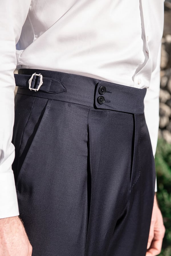 Men's solide kleur rechte casual broek