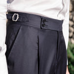 Men's solide kleur rechte casual broek