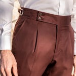 Men's solide kleur rechte casual broek