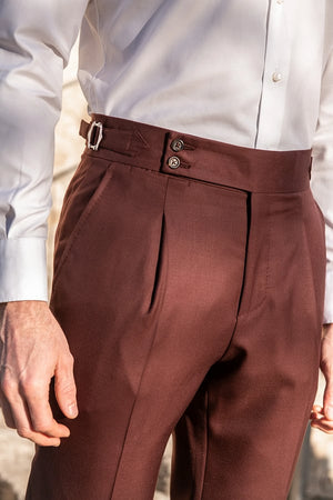 Men's solide kleur rechte casual broek