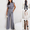 Elegante Dames Tweedelige Set in Effen Kleur