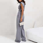 Elegante Dames Tweedelige Set in Effen Kleur