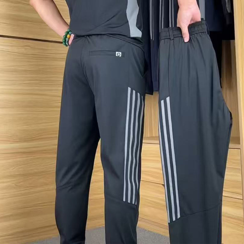 Casual sport voor heren korte mouw lange broek tweedelige set